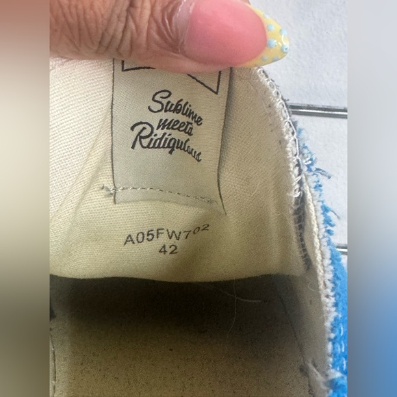 MAISON MIHARA YASUHIRO logo patch sneakers blue and purple size 42 - Picture 5 of 11